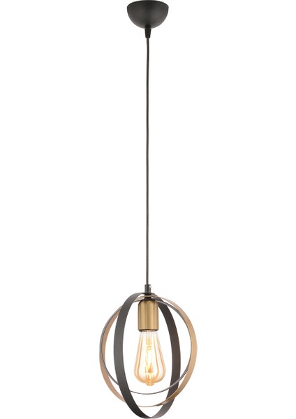 Avanos Tekli Siyah Modern Koridor Mutfak Salon Retro Avize