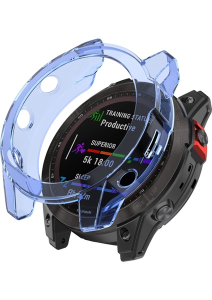 Garmin Fenix ​​7x Için Darbeye Dayanıklı Tpu Yumuşak Koruyucu Kılıf Mavi (Yurt Dışından)