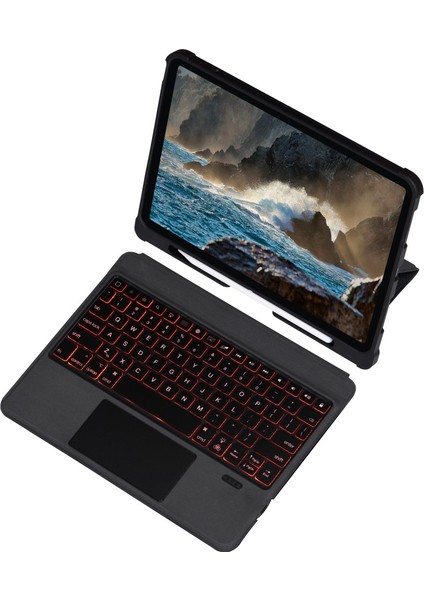 iPad 10.2 (7.nesil) Kılıf Inter Ledli Klavyeli Tablet Kılıfı