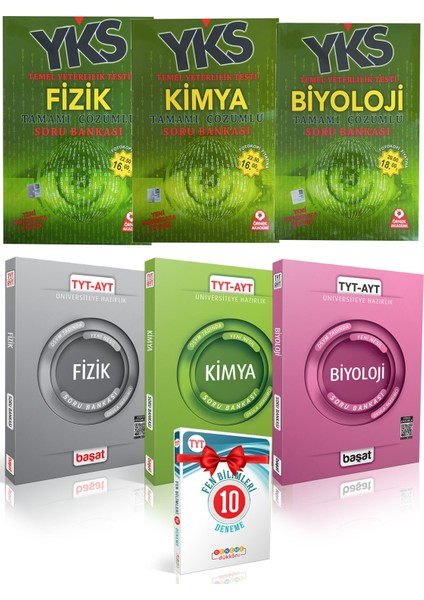 Örnek YKS Fizik Sb + Kimya Sb + Biyoloji Sb + Başat Fizik + Kimya + Biyoloji Sb + D Dükkanı TYT Fen 10D