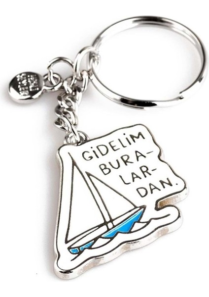 Hisli Şeyler Anahtarlık - Gidelim Buralardan