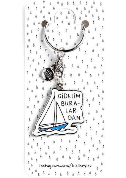 Hisli Şeyler Anahtarlık - Gidelim Buralardan fiyatları