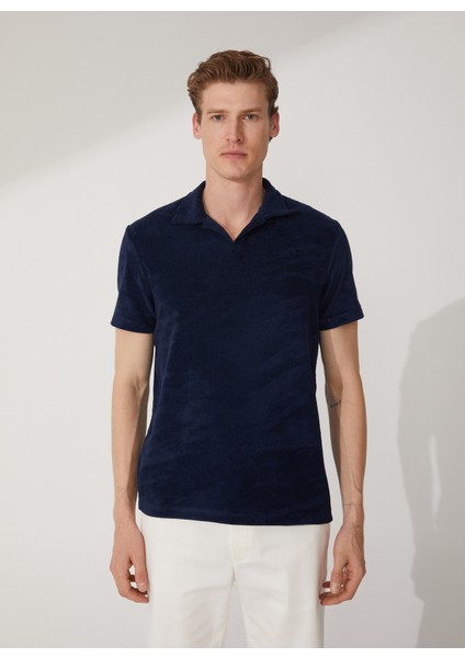 Polo Yaka Düz Lacivert Erkek T-Shirt ALIZA fiyatları