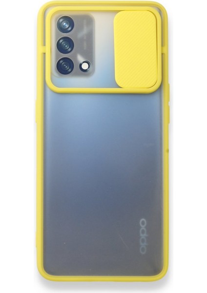 Oppo A74 4g Kılıf Palm Buzlu Kamera Sürgülü Silikon