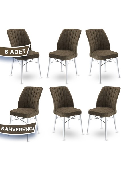 Concept Flex Serisi, Üst Kalite Mutfak Sandalyesi Gürgen Beyaz Ahşap Ayak 6 Adet Sandalye fiyatları