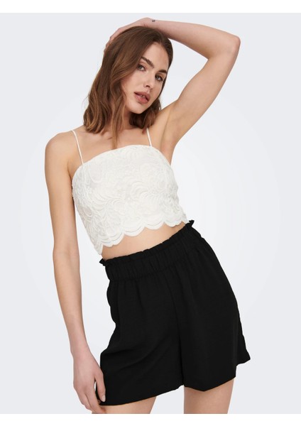 Kadın Dantelli İnce Askılı Crop Büstiyer - Minimalist Yazlık modelleri