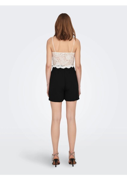 Kadın Dantelli İnce Askılı Crop Büstiyer - Minimalist Yazlık indirimleri