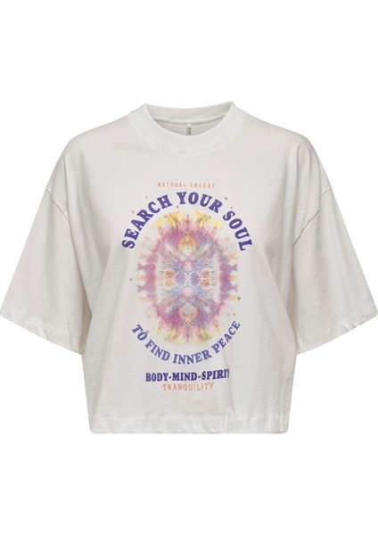 Oversize Crop T-Shirt: Kısa Kol, Yuvarlak Yaka, Günlük Stil