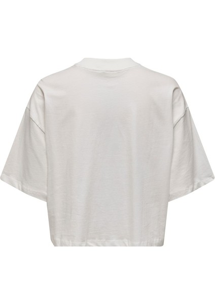 Oversize Crop T-Shirt: Kısa Kol, Yuvarlak Yaka, Günlük Stil fiyatları
