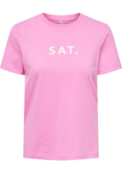 Sıfır Yaka Fuşya Kadın T-Shirt 15291484