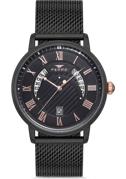 Siyah Hasır Kordon Erkek Kol Saati F11050C-1117-G