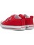 Unisex Çocuk Keten Kısa Convers Modeli Cırtlı Sneaker Spor Ayakkabı Kırmızı (26-30) 3