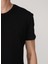 O Yaka Düz Siyah Erkek T-Shirt TS1014000276 5