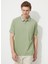 Polo Yaka Yeşil - Beyaz Erkek T-Shirt 4A9000000004 4
