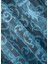 Taç Şal Desen Kullanıma Hazır Ekstraforlu Pilesiz Tül Perde Tek Kanat - Turkuaz 110 x 260 cm 4