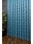 Taç Şal Desen Kullanıma Hazır 1/3 Sık Pile Tül Perde Tek Kanat - Turkuaz 100 x 200 cm 5