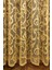 Taç Şal Desen Kullanıma Hazır 1/2 Seyrek Pile Tül Perde Tek Kanat - Hardal 100 x 270 cm 2