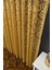 Taç Şal Desen Kullanıma Hazır 1/2,5 Normal Pile Tül Perde Tek Kanat - Hardal 100 x 250 cm 1