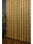 Taç Şal Desen Kullanıma Hazır 1/2,5 Normal Pile Tül Perde Tek Kanat - Hardal 100 x 250 cm 3