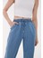 23Y-PNT0657K1 Kadın Beli Bağlamalı Denim Pantolon 4