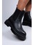 Emma Kadın Hakiki Deri Çift Taraf Lastikli Siyah Bot 1