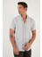 Çizgili % 100 Pamuk Slim Fit Kısa Kollu Gömlek Erkek GÖMLEK CF23S116097 2