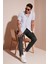 Çizgili % 100 Pamuk Slim Fit Kısa Kollu Gömlek Erkek GÖMLEK CF23S116097 5