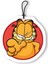 Garfield Ahşap Oto Dikiz Ayna Süsü 1