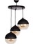Rustik Bal Camlı Üçlü Avize Camlar 20 cm Taban 30 cm 1
