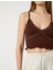 Crop Atlet Askılı V Yaka Dantelli Fitilli 5