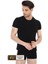 Erkek Elastanlı Siyah T-Shirt 0954 6'lı Ekonomik Paket 1