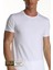 Erkek Elastanlı Beyaz T-Shirt 0954 3'lü Ekonomik Paket 1