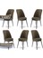 Concept Dexa Serisi Üst Kalite Mutfak Sandalyesi Metal Siyah Iskeletli 6 Adet Sandalye 1