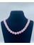 Madagaskar Pembe Kuvars Doğal Taş Kolye 8 mm Küre Kesim 1