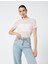 Transparan Tişört Taş Detaylı Kısa Kollu 1