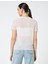 Transparan Tişört Taş Detaylı Kısa Kollu 4
