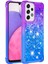 Le3 Serisi Gradyan Pırıltılı Sequins Quicksand ve Tpu Kapak Kabuğu Dinamik Eğlenceli Telefon Kılıfı Samsung Galaxy A33 5g (Yurt Dışından) 1