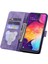 Samsung Galaxy A33 5g Anti-Fall Tam Kaplama Telefon Cüzdan Kılıfı Kiraz Çiçeği Kedi Baskılı Pu Deri Stand Flip Cover Strap ile (Yurt Dışından) 3