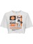 Oversize Crop T-Shirt - Kısa Kol, Yuvarlak Yaka, Günlük Kullanım 1