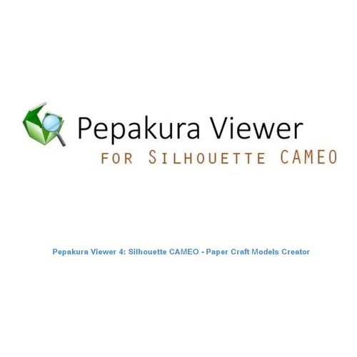 Pepakura Viewer 4 Silhouette Cameo Paper Craft Models Fiyatı