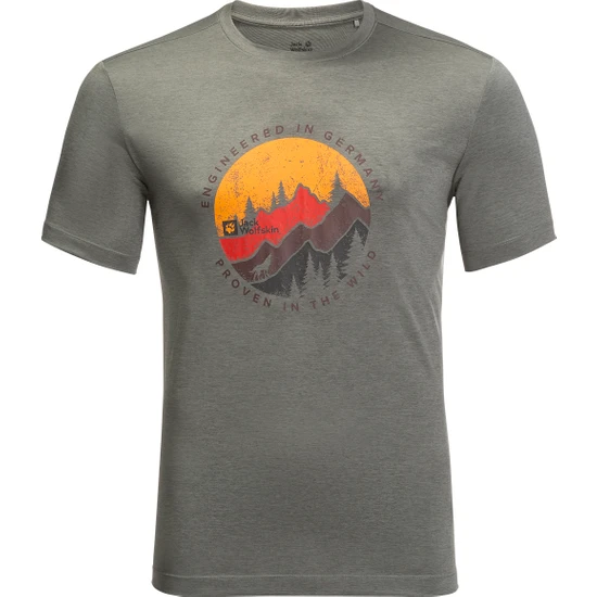 Jack Wolfskin Hiking S/S Erkek Outdoor T-shirt 1808762_4143
