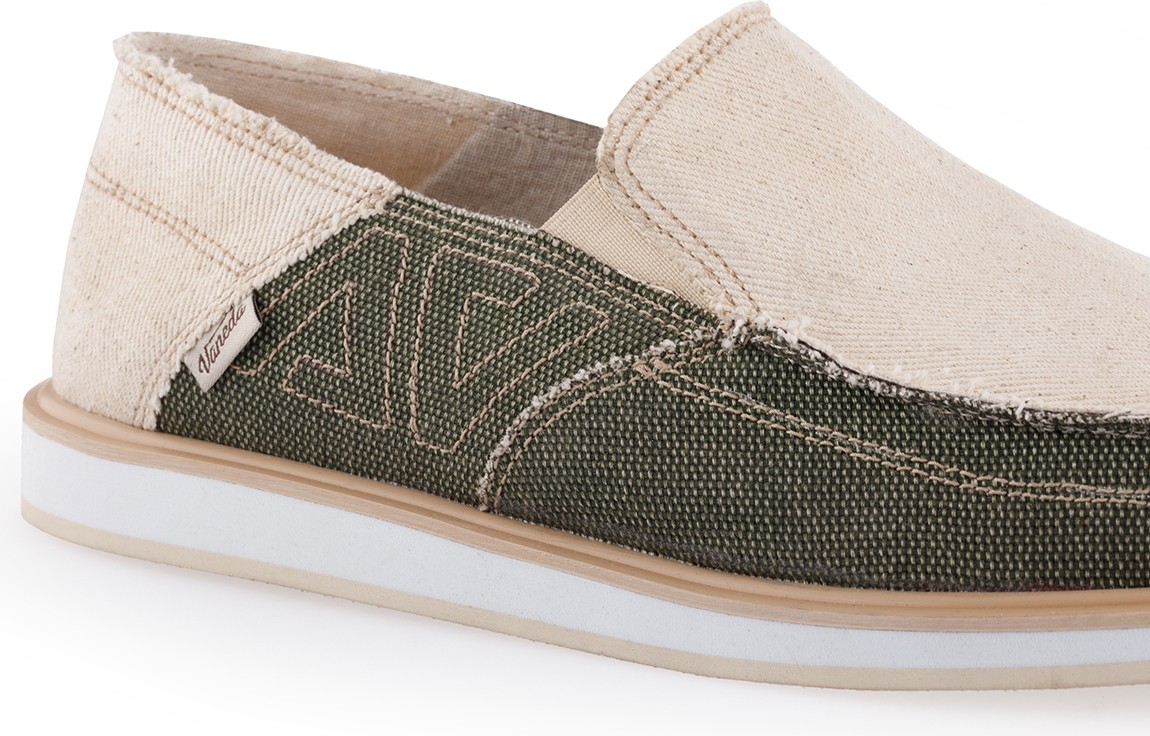 Vaneda Linen Espadril 1331 Keten Erkek Ayakkabı Bej-Haki görsel 3