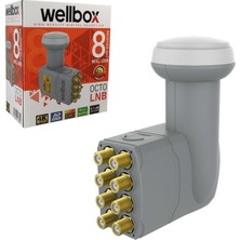 Wellbox Lnb Sekizli  (Octo) 8 Çıkışlı Lnb  Full Hd 4K UHD Üniversal Lnb