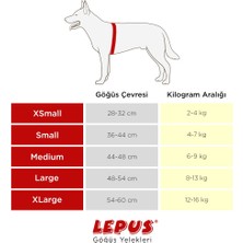 Lepus Kedi ve Köpek Göğüs Yeleği Tasması Kırmızı (S)