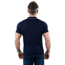 Tony Montana Marin Regular Fermuarlı Polo-TY1037TY231