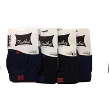 Tutku Erkek Penye Düz Boxer 2 Renk 4'lü Paket (2 Siyah - 2 Lacivert)