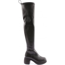 DGN 2100 Kadin Strech Knee High Topuklu Çizme