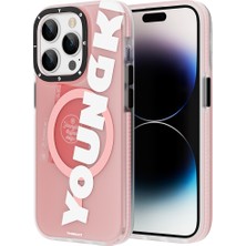 YoungKit iPhone 13 Pro Max Uyumlu Kılıf Magsafe Şarj Özellikli Youngkit Binfen Serisi Yazı Temalı Kapak