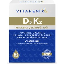 Vitafenix D3K2 ve Kabak Çekirdeği Yağı Içeren Takviye Edici Gıda