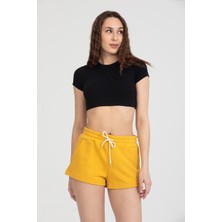 Twenty3 Kadın Beli Lastikli Basic Kısa Cepli Şort